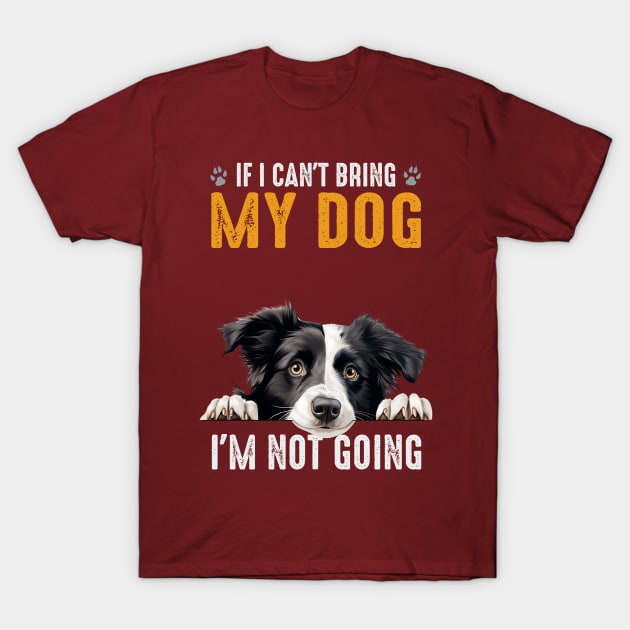 Not Going Border Collie T-Shirt by Tee Li’s